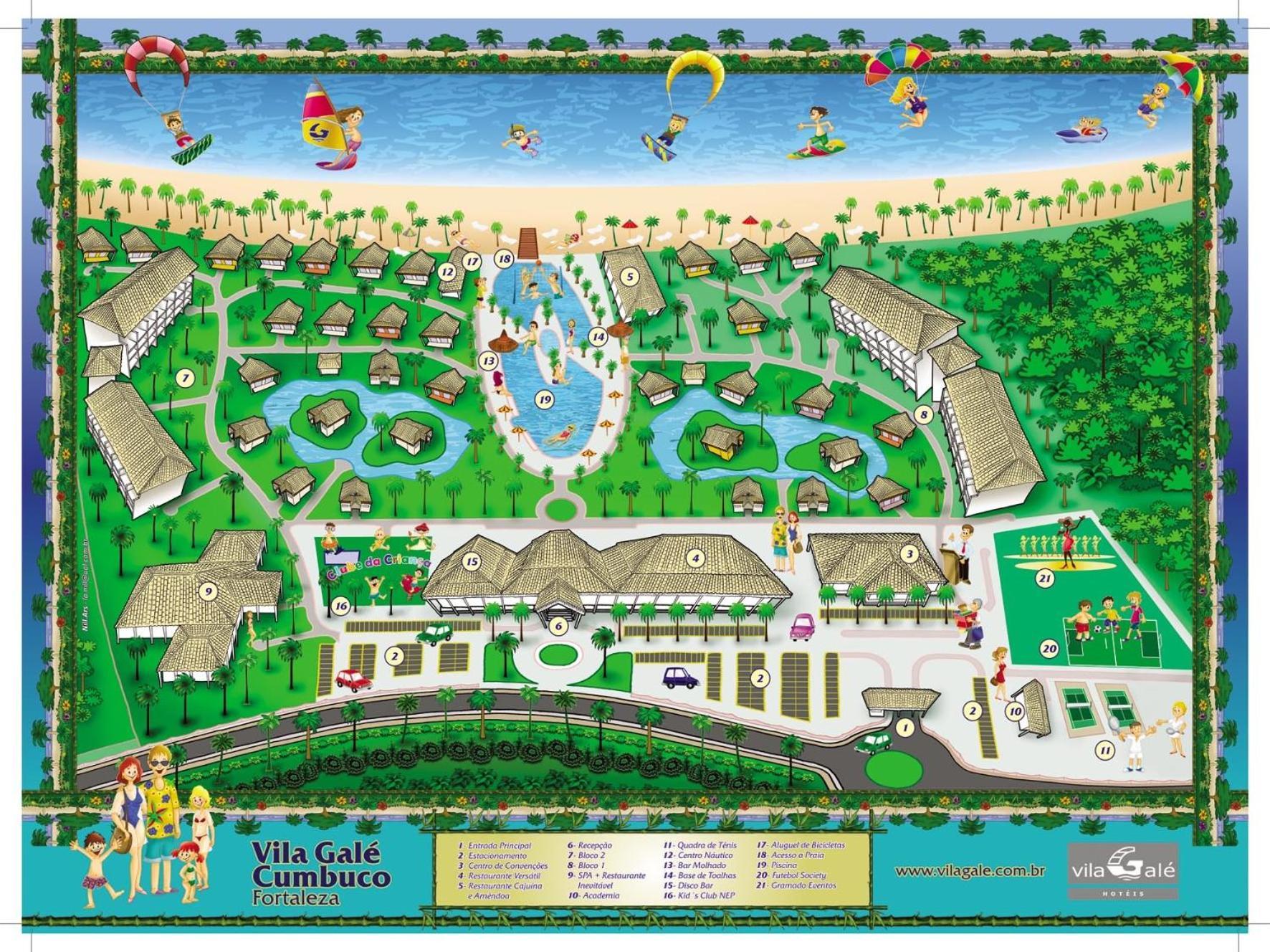 Vila Gale Resort Cumbuco Caucaia Εξωτερικό φωτογραφία Villa Gale Cumbúco resort map